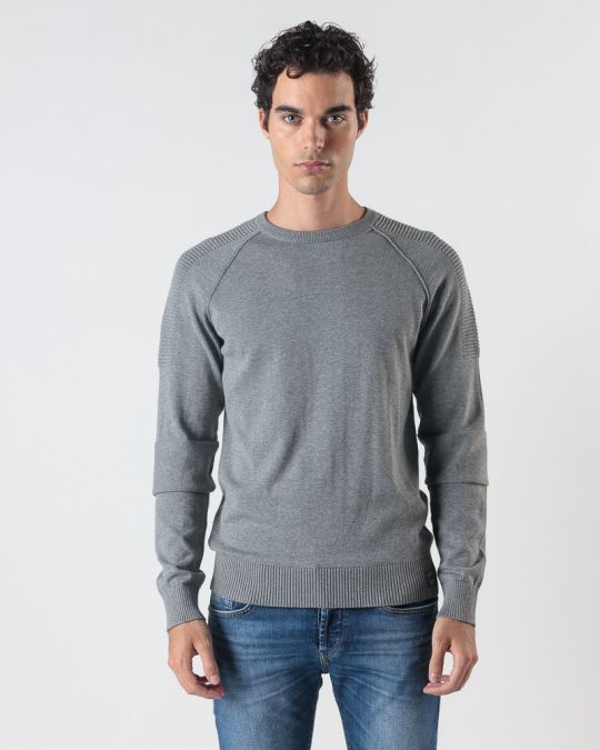 SZÜRKE FÉRFI KÖTÖTT PULÓVER 1D24FW6012LS1101