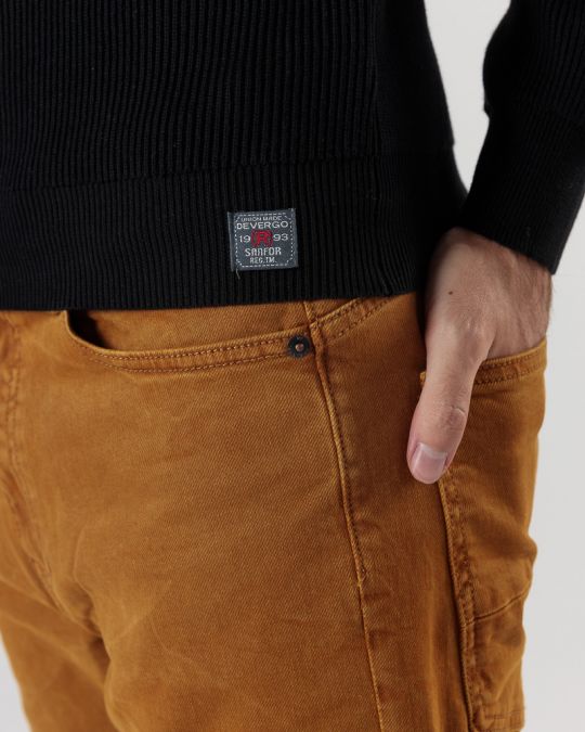 FEKETE FÉRFI KÖTÖTT PULÓVER 1D24FW6013LS1101