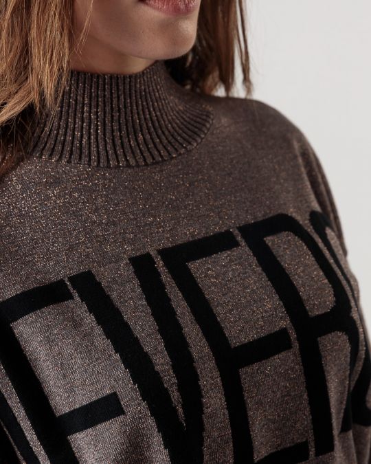 BARNA NŐI KÖTÖTT PULÓVER 2D24FW6526LS1101