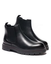 BLACK MEN'S LEATHER BOOTS - CASPER