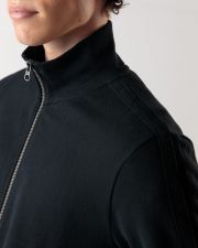 BLACK MEN'S ZIP-UP SWEATSHIRT