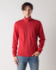 RED MEN'S ZIP-UP SWEATSHIRT