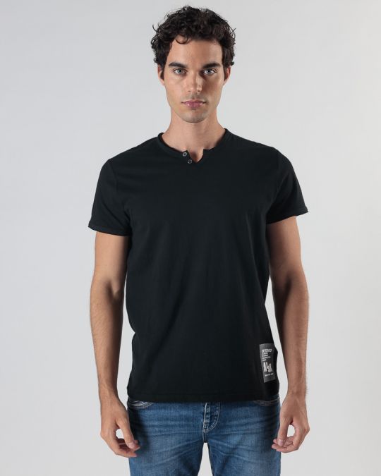 BLACK MEN'S T-SHIRT 1D24FW4028SS0104
