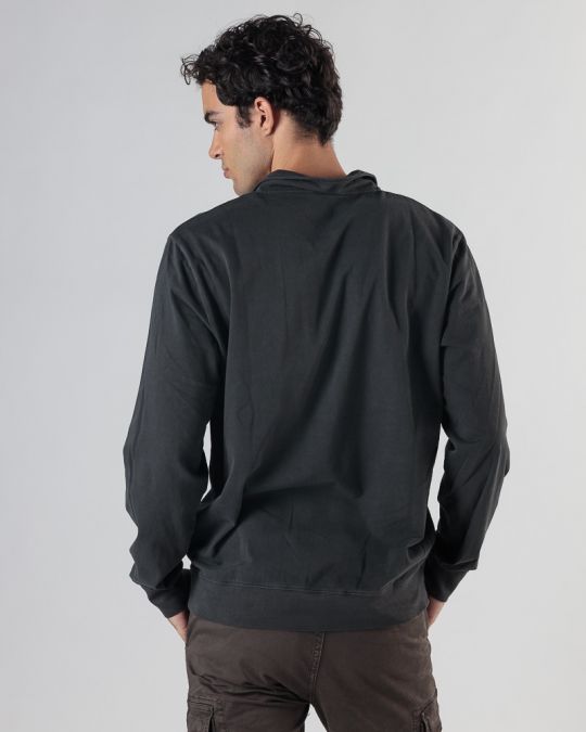 BLACK MEN'S LONG-SLEEVED T-SHIRT 1D24FW4005LS0106