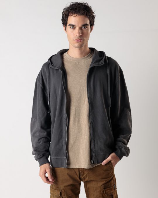 FEKETE FÉRFI CIPZÁRAS FELSŐ 1D24FW4073KA0706