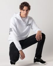 FEHÉR FÉRFI KAPUCNIS FELSŐ