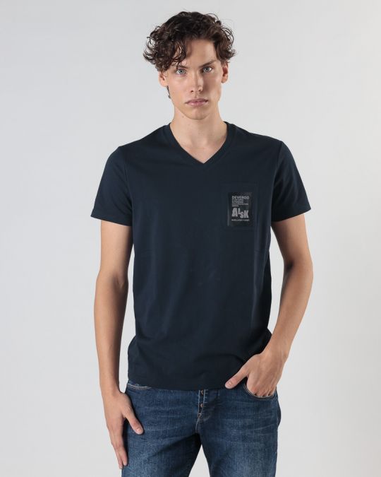 BLUE MEN'S T-SHIRT 1D24FW4025SS0105