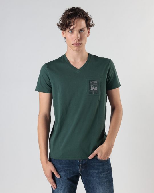 GREEN MEN'S T-SHIRT 1D24FW4025SS0105