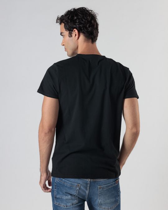 BLACK MEN'S T-SHIRT 1D24FW4028SS0104