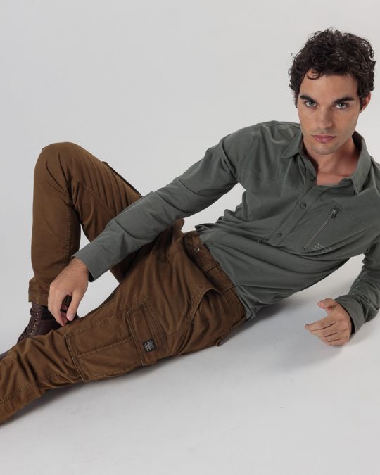 KHAKI FÉRFI VÁSZON NADRÁG 1D24FW1002LP6106