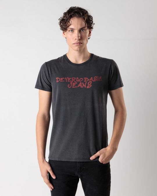 BLACK MEN'S T-SHIRT 1D24FW4040SS0124