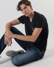 FEKETE FÉRFI RÖVID UJJÚ PÓLÓ