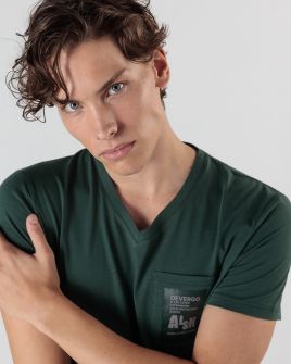 ZÖLD FÉRFI RÖVID UJJÚ PÓLÓ 1D24FW4025SS0105