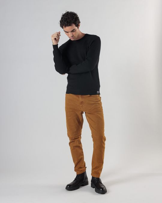 FEKETE FÉRFI KÖTÖTT PULÓVER 1D24FW6013LS1101