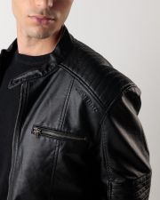 FEKETE FÉRFI VEGÁN BŐR KABÁT