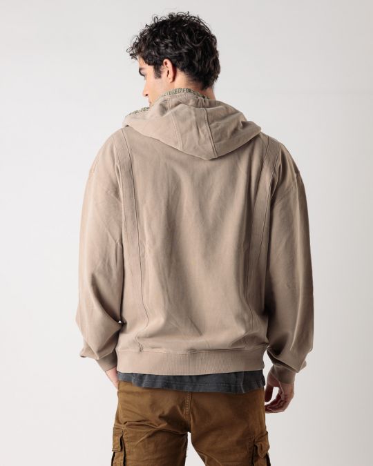 SZÜRKE FÉRFI KAPUCNIS FELSŐ 1D24FW4079LS0706