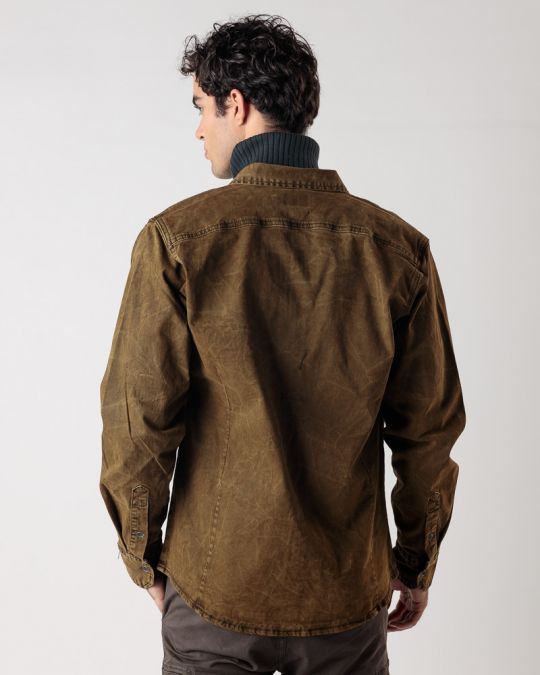 KHAKI FÉRFI HOSSZÚ UJJÚ ING 1D24FW5007LS1306