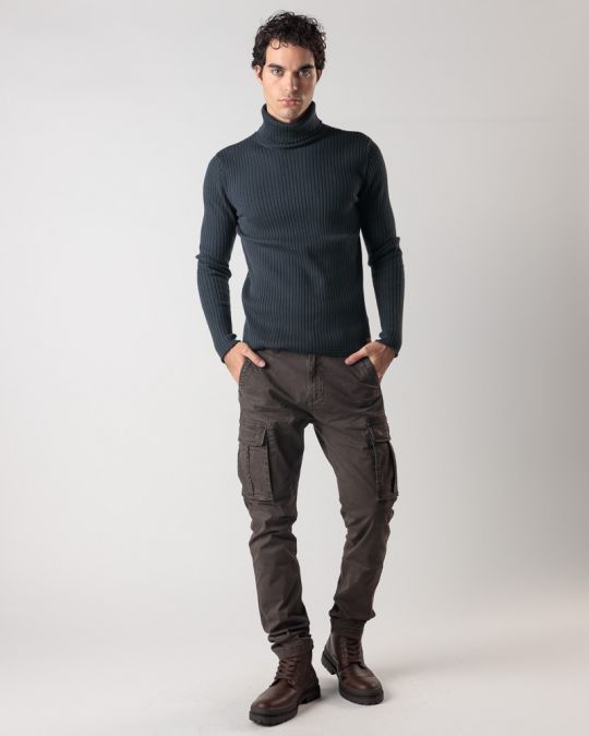 FEKETE FÉRFI KÖTÖTT PULÓVER 1D24FW6009LS1106