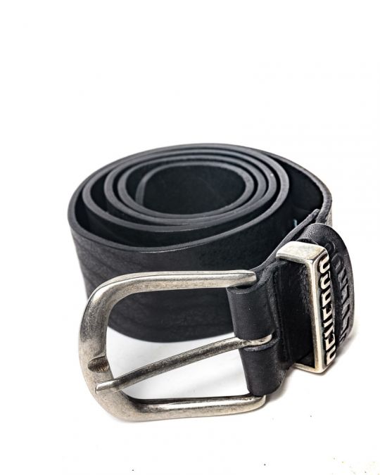 BLACK MEN'S LEATHER BELT 1D24FW8095BL2100
