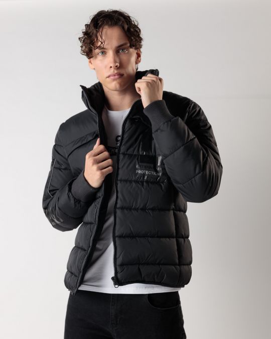 FEKETE FÉRFI TÉLI KABÁT 1D24FW3005KA1600