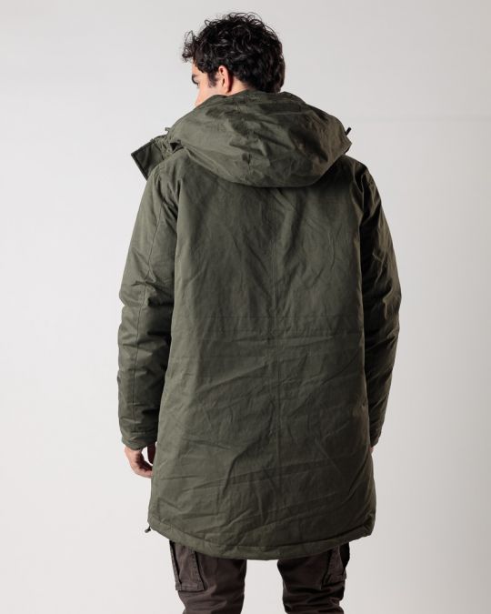 KHAKI MEN'S LONG COAT 1D24FW3015KA1600