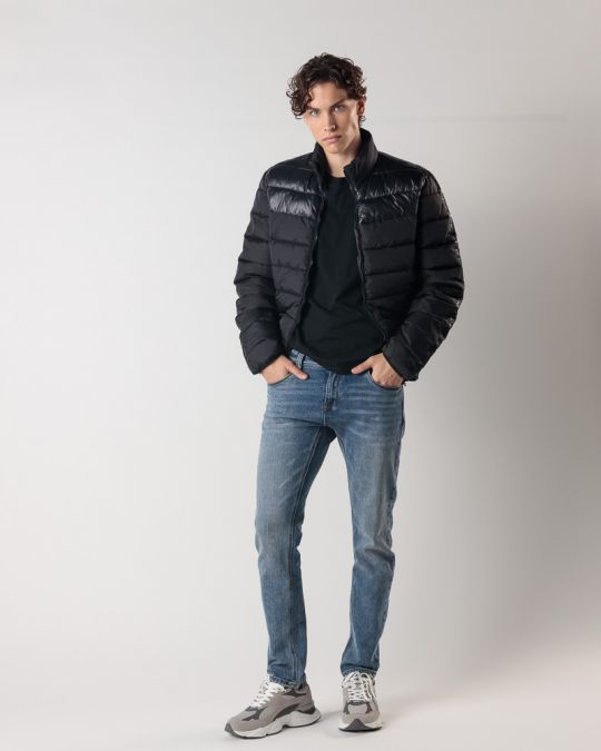 BLACK MEN'S WINTER COAT 1D24FW3013KA1600