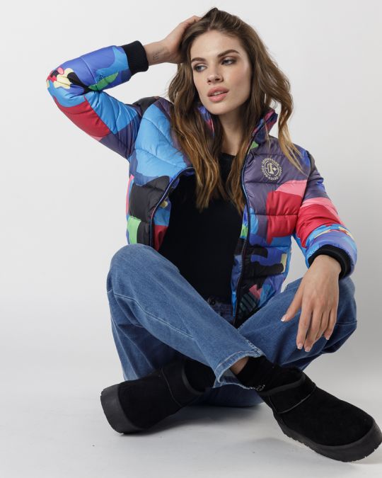 TÖBBSZÍNŰ NŐI RÖVID KABÁT 2D24FW3535KA1600