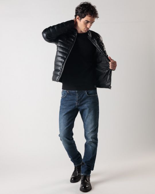 BLACK MEN'S TRANSITIONAL JACKET 1D24FW3020KA9000