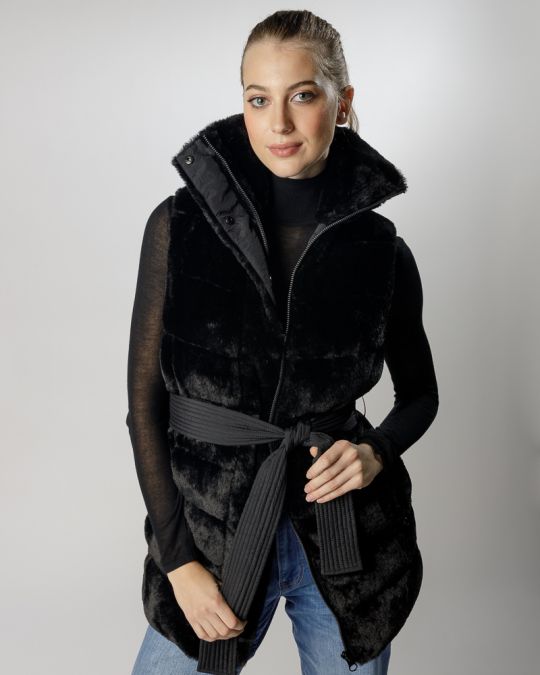 BLACK WOMEN'S VEST 2D24FW7520SL1200