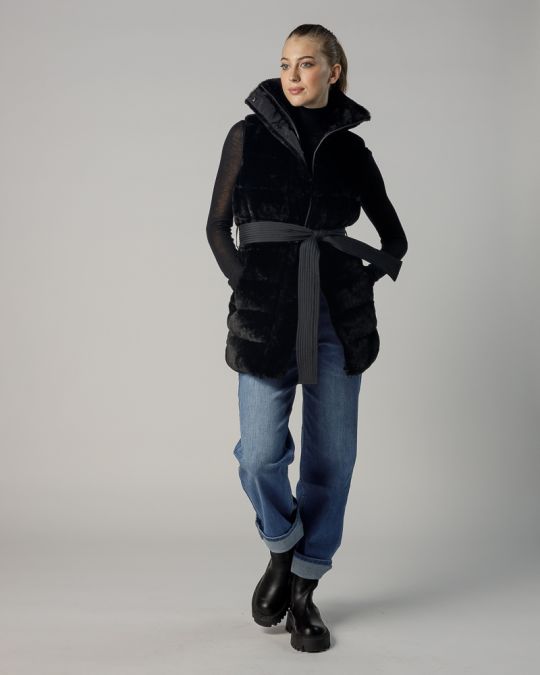 BLACK WOMEN'S VEST 2D24FW7520SL1200