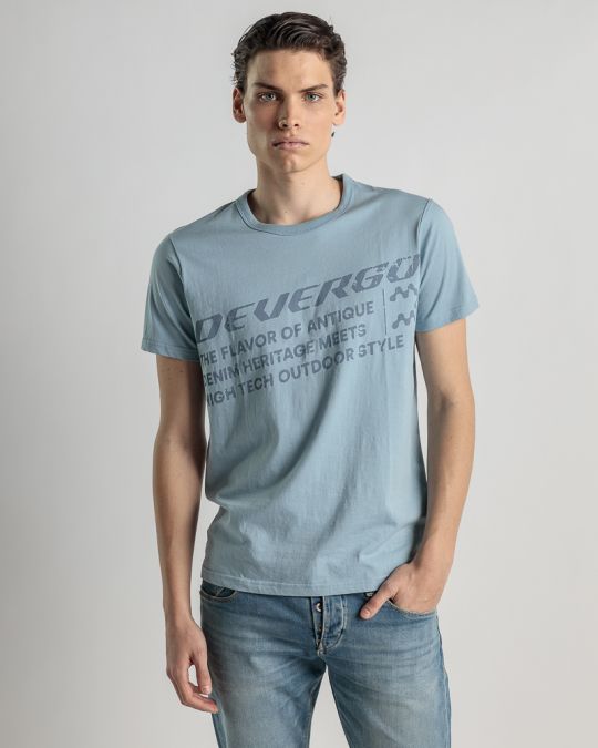 BLUE MEN'S T-SHIRT 1D25SS4046SS0105