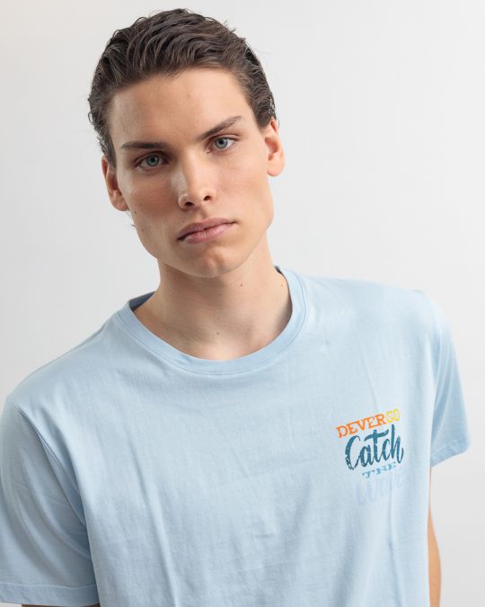 BLUE MEN'S T-SHIRT 1D25SS4028SS0105