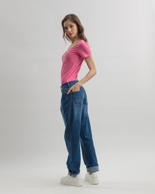 RÓZSASZÍN NŐI RÖVID UJJÚ PÓLÓ 2D25SS4542SS0205