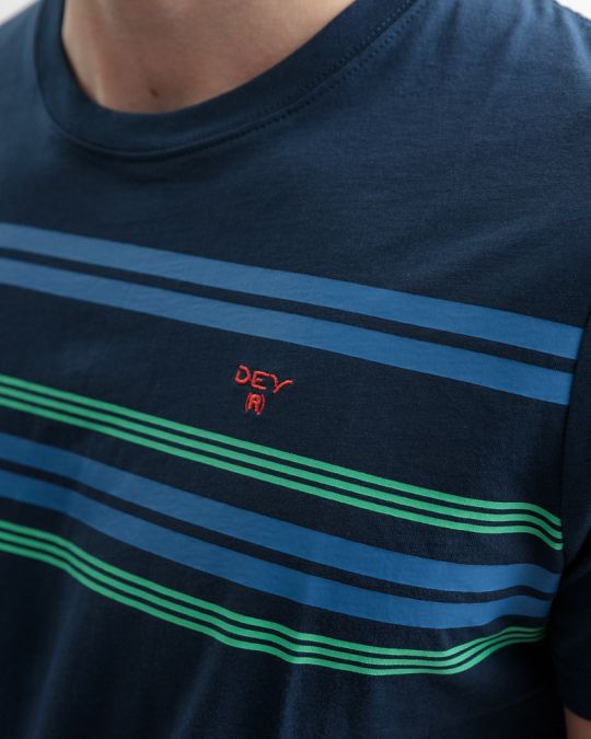 BLUE MEN'S T-SHIRT 1D25SS4069SS0105