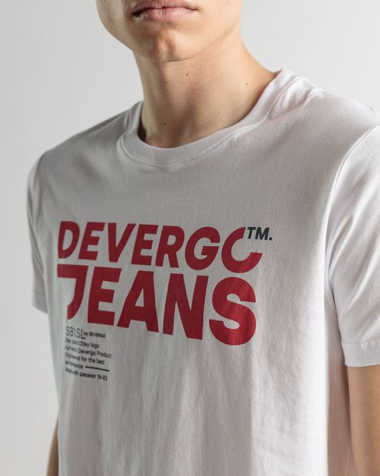 WHITE MEN'S T-SHIRT 1D25SS4060SS0105