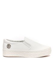 WHITE WOMEN'S SLIP-ON SHOES - HELIA PU
