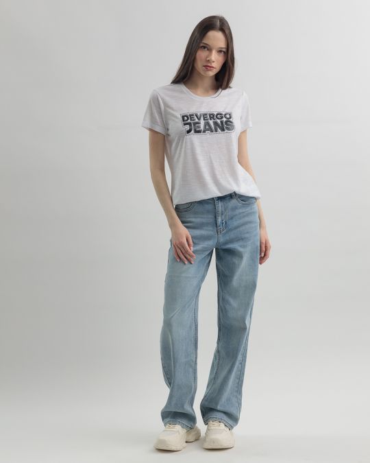 WHITE WOMEN'S T-SHIRT 2D25SS4544SS3805