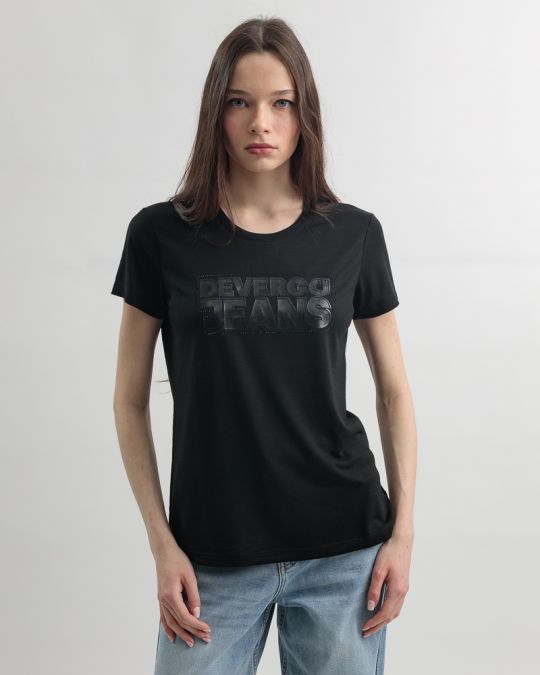 FEKETE NŐI RÖVID UJJÚ PÓLÓ 2D25SS4544SS3805