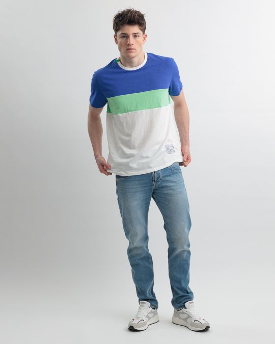 BLUE MEN'S T-SHIRT 1D25SS4023SS3805