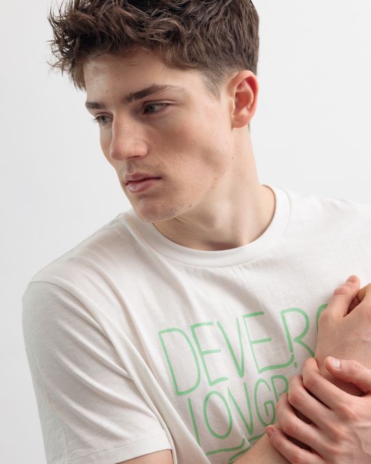 WHITE MEN'S T-SHIRT 1D25SS4027SS3805