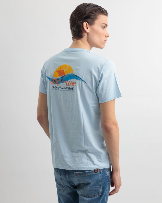 BLUE MEN'S T-SHIRT 1D25SS4028SS0105