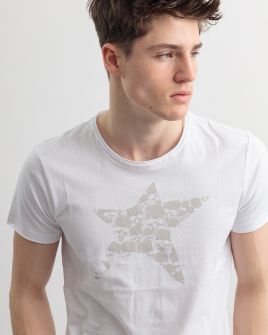 WHITE MEN'S T-SHIRT 1D25SS4065SS0106