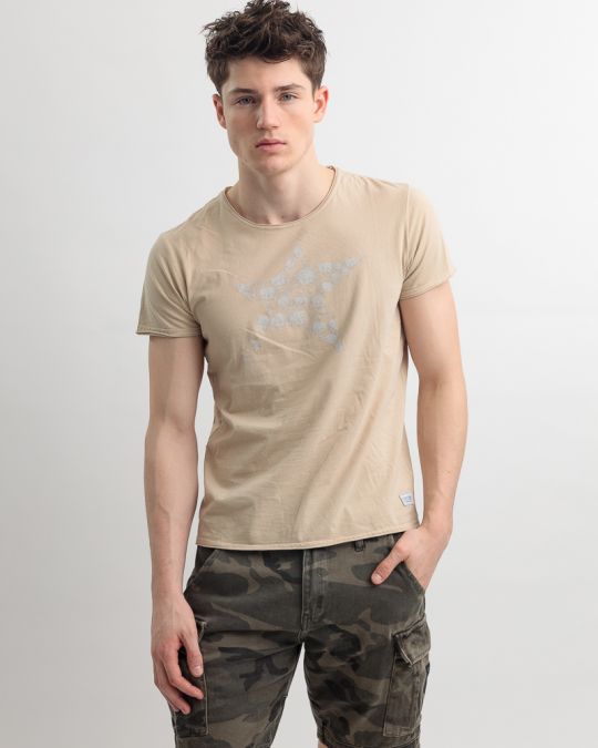 BEIGE MEN'S T-SHIRT 1D25SS4065SS0106