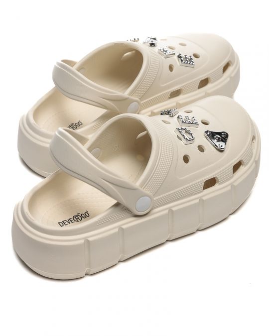 WHITE WOMEN'S SLIDES - MILLIE DE25SS2571EV DG