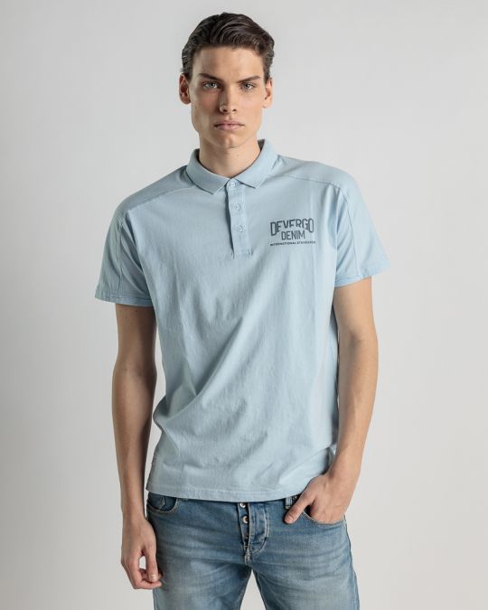 KÉK FÉRFI RÖVID UJJÚ PÓLÓ 1D25SS4034SS0124