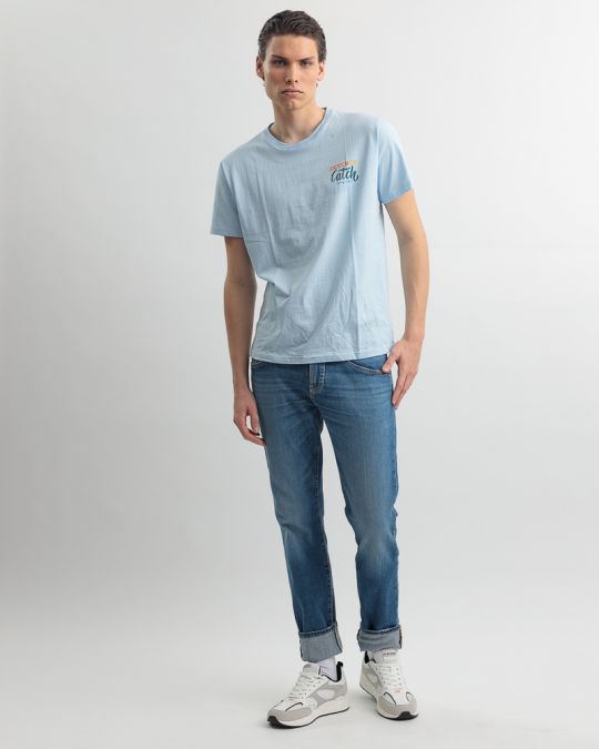 BLUE MEN'S T-SHIRT 1D25SS4028SS0105