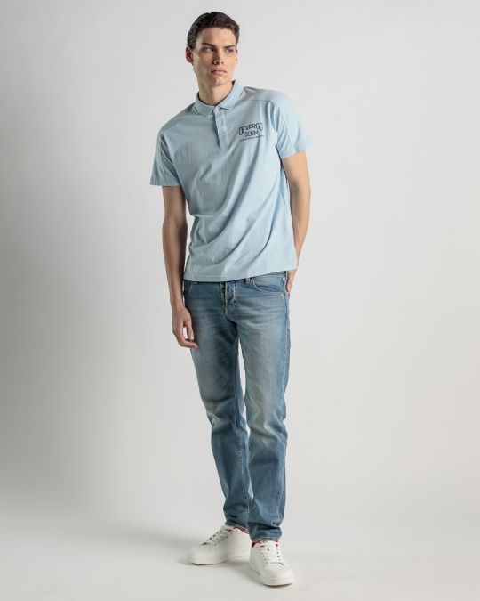 KÉK FÉRFI RÖVID UJJÚ PÓLÓ 1D25SS4034SS0124