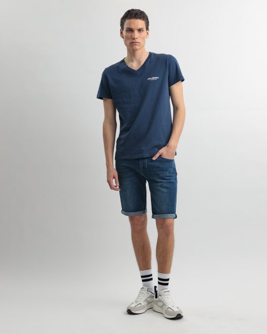 KÉK FÉRFI RÖVID UJJÚ PÓLÓ 1D25SS4064SS0105