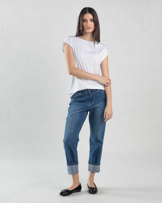 FEHÉR NŐI TOP 2D25SS4518SL0105