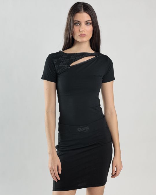 BLACK WOMEN'S T-SHIRT 2D25SS4541SS0205